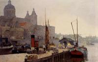 Cornelis Vreedenburgh - A View Of Amsterdam With The St Nicolaas Church